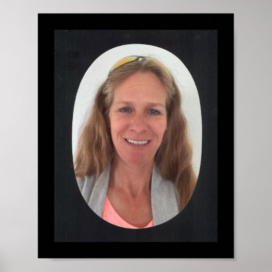 フォトブラック楕円フレームの追加 ポスター (正面)