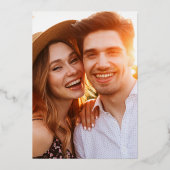 フォトブラック赤面結婚フローラの金箔 箔招待状 (裏面)