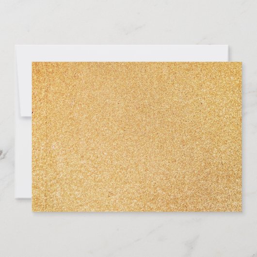 フォトブラック金ゴールドバルーン40歳の誕生日 招待状 (裏面)