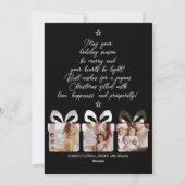 フォトブラック&ホワイトユニーククモダンリトメリーマス シーズンカード (裏面)