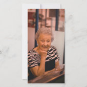 フォトブラック&ホワイト悔やみや弔慰葬儀 サンキューカード (裏面)