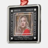 フォトブラック 2023年卒業のグレークラス| Gray Class of 2023 メタルオーナメント (左)