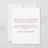 フォトブルゴーニュサンキューカード サンキューカード (裏面)