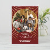 フォトブルゴーニュ金ゴールドラインファミリークリスマス シーズンカード (スタンド正面)