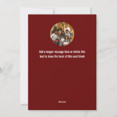 フォトブルゴーニュ金ゴールドラインファミリークリスマス シーズンカード (裏面)