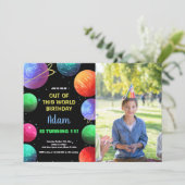 フォトブルーこの世界の誕生日招待状 招待状 (スタンド正面)