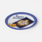 フォトブルーの誕生日の少年 ペーパープレート (アングル)