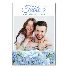 フォトブルーアジサイ結婚フローラ テーブルナンバー