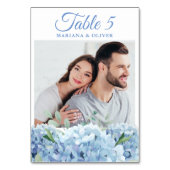 フォトブルーアジサイ結婚フローラ テーブルナンバー (裏面)