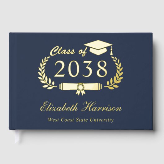 フォトブルーエレガントの卒業式パーティー ゲストブック (正面)