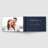 フォトブルーエレガントズの後ずっと幸せ結婚に ゲストブック (全面)