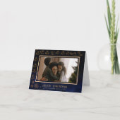 フォトブルーエレガントパターン シーズンカード (正面)