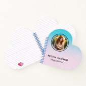 フォトブルーカスタムグリーングリッターグラデーション ノートブック (内部)