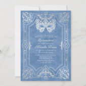 フォトブルーシルバーマスカレードキンセアニェラ 招待状 (正面)