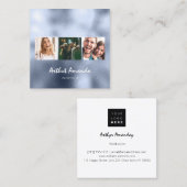 フォトブルースカイイベントプランナー美容院 スクエア名刺 (正面/裏面)