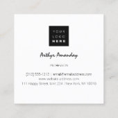 フォトブルースカイイベントプランナー美容院 スクエア名刺 (裏面)