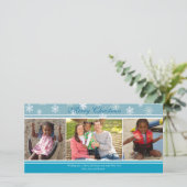 フォトブルースノーフレーククリスマスカード シーズンカード (スタンド正面)