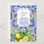 フォトブルータイルレモン卒業式 サンキューカード (正面)