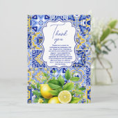 フォトブルータイルレモン卒業式 サンキューカード (スタンド正面)