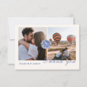 フォトブルーチノイスリーフローラ結婚植物園 サンキューカード (正面)