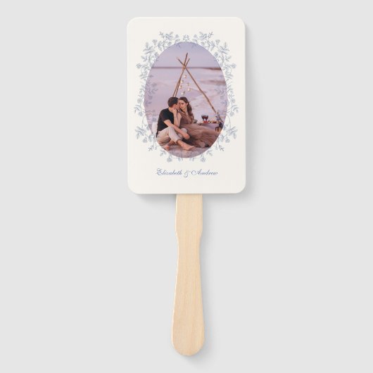 フォトブルーチノイスリーフローラ結婚植物園 ハンドファン (正面)