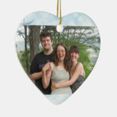 フォトブルーツリーでのクリスマスの挨拶 セラミックオーナメント (右)