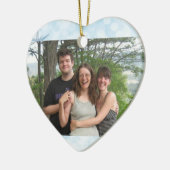 フォトブルーツリーでのクリスマスの挨拶 セラミックオーナメント (左)