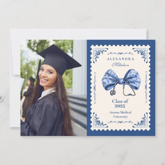 フォトブルートイレボウ看護学校卒業 案内状 (正面)