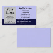 フォトブルーネイビー空白のビジネスカードテンプレート 名刺 (正面/裏面)