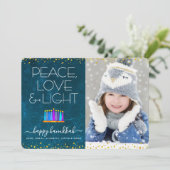 フォトブルーハヌカー（ユダヤ教）メノラーピースラブライトタイプ シーズンカード (スタンド正面)