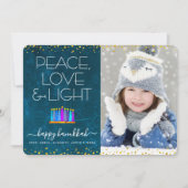 フォトブルーハヌカー（ユダヤ教）メノラーピースラブライトタイプ シーズンカード (正面)