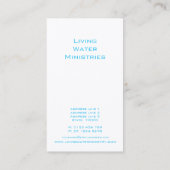 フォトブルーブラックバイブル引用文ウォーターカスタム 名刺 (裏面)