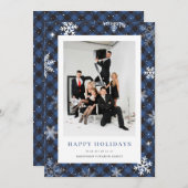 フォトブループレイドスノーフレーク企業の事業 シーズンカード (正面/裏面)