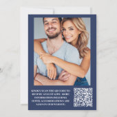 フォトブルーペリウィンクルワイルドフラワー結婚ズ 招待状 (裏面)