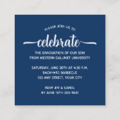 フォトブルーモダンの卒業 エンクロージャーカード (裏面)