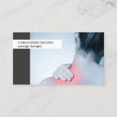 フォトブルーモダングユニークレイマッサージセラピスト 名刺 (正面)