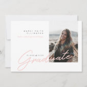 フォトブルーモダンピンク大学院 案内状 (正面)