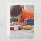 フォトブルー幼稚園テディベア卒園 招待状 (裏面)