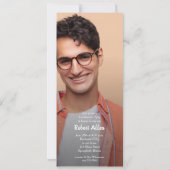 フォトブルー数々の卒業式パーティー招待状 招待状 (裏面)