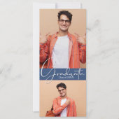 フォトブルー数々の卒業式パーティー招待状 招待状 (正面)