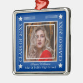 フォトブルー |シルバークラス卒業 メタルオーナメント (左)