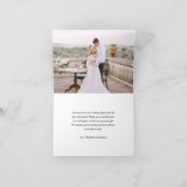 フォトブルーAgate Silver 結婚's Thank You カード (内部)