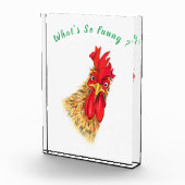 フォトブロックおもしろい驚いたオンドリ – カスタム文字 フォトブロック (右)