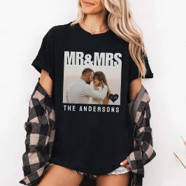 フォトブロックハート周年名黒番 Tシャツ