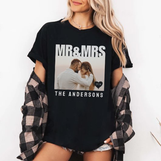 フォトブロックハート周年名黒番 Tシャツ