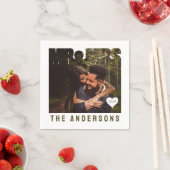 フォトブロックハート周年名 スタンダードカクテルナプキン (インサイチュ)