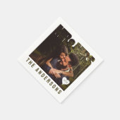 フォトブロックハート周年名 スタンダードカクテルナプキン (角)