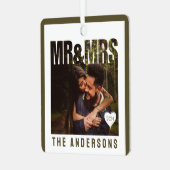 フォトブロックハート周年名 メタルオーナメント (正面左)