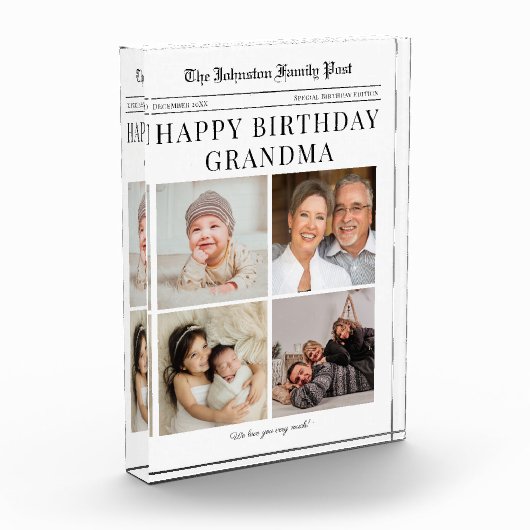 フォトブロック誕生日おばあちゃんのフォトコラージュ フォトブロック (左)