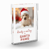 フォトブロック、サンタの犬の恋人クリスマスプレゼント フォトブロック (左)